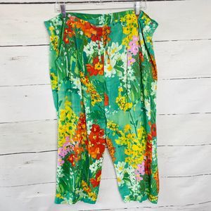 Jams World Watercolor Jardin Floral Capri Pants